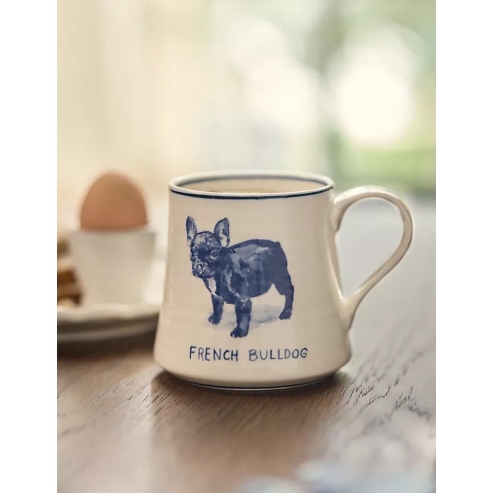 Anthropologie Molly Hatch French Buldog Coffee Tea Mug